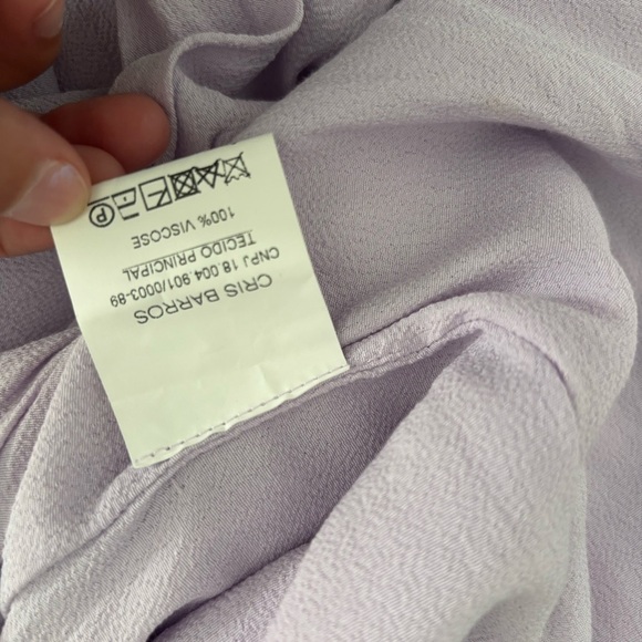 NWT Cris Barros Women's Size 42 (US XL) Light Purple Sleeveless Maxi Dress - Picture 4 of 7